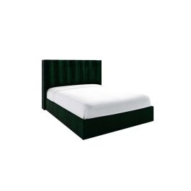 Maddoo Wing Back Bed 160x200cm Queen size Bed in Green Color