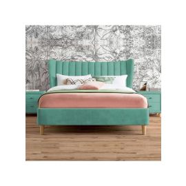 Knox Deep Channel Tufted Bed 200x200cm Super King Bed in Green Color