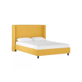 Goodrich Velvet Upholstered Bed 100x200cm Single size Bed in Yellow Color