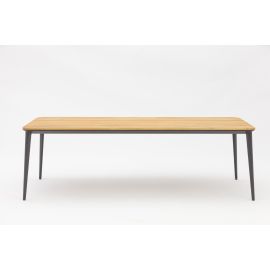 Timo Teak Top 6-Seater Dining Table Charcoal (without chairs)