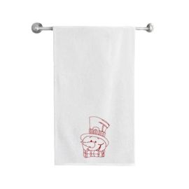 BYFT Iris Embroidered For You Bath Towel 70 x 140 Cm 600 Gsm White 100% Cotton Snowman with Scarf and Cap Set of 01