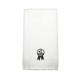 BYFT Iris Embroidered For You Hand Towel 50 x 80 Cm 600 Gsm White 100% Cotton #No.1 Sister Black Thread Set of 01