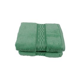 BYFT Home Ultra Hand Towel 50 x 90 Cm 550 Gsm Green 100% Cotton Set of 02