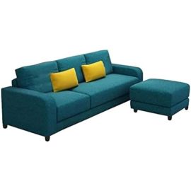 3 Seater Luxury Sofa For Living Room (Green Fabric)
