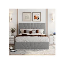 Tihanna Bed 180x200cm King size Bed in Grey Color