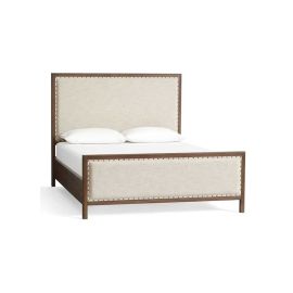 Addison Upholstered Bed 100x200cm Single size Bed in Beige Color