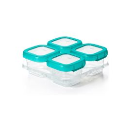 OXO TOT BABY BLOCKS FREEZER STORAGE CONTAINERS (4 OZ.)-TEAL
