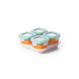 OXO TOT GLASS BABY BLOCKS (4 OZ) - TEAL