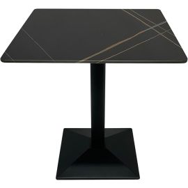 Maple Home Modern Square Dining & Coffee Table Accent Faux Marble Top Dining Metal Base Kitchen Bar Patio Living Dining Furniture