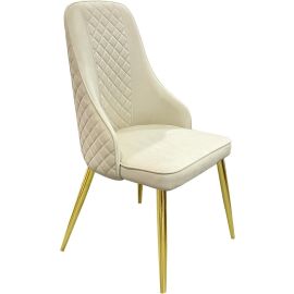 Maple Home Dining Chairs Velvet Cushion Seat Chair, Stainless Steel Golden Legs Dining Room Chair