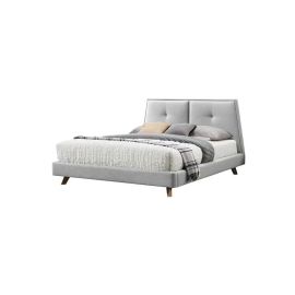 Gaillard Upholstered Bed 160x200cm Queen size Bed in Grey Color