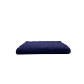 BYFT Iris Bath Sheet 90 x 180 Cm 600 Gsm Navy Blue Twill Hem 100% Cotton Set of 01