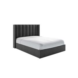 Maddoo Wing Back Bed 180x200cm King size Bed in Charcoal Color