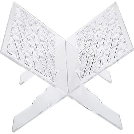 LAMSIT IBDAA - Clear Quran Stand - Transparent Acrylic Holder - Reading Stand for Open and Closed Books, Magazines, Textbooks – Ramadan Gift