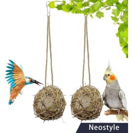 NeoStyle 3 pcs Bird chew Toys,Parrot Cage Accessories Toys,Parrot Cage Foraging Shredder Toy for Bird Parrot African Greys Budgie Cockatiel Parakeet Lovebird Cage Toy