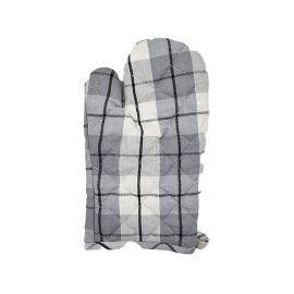 BYFT Orchard Gloves 18 x 28 Cm Pot Holder 20 x 20 Cm Light Grey & White 100% Cotton Set of 02