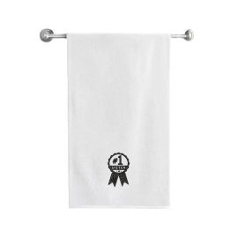 BYFT Iris Embroidered For You Bath Towel 70 x 140 Cm 600 Gsm White 100% Cotton #No.1 Sister Black Thread Set of 01