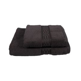 BYFT Home Ultra Hand Towel 50 x 90 Cm Bath Towel 70 x 140 Cm 550 Gsm Brown 100% Cotton Set of 02