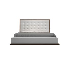 Modloft Ludlow Bed in Size 200x200cm Super King Bed in White Color