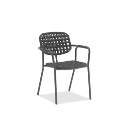 Aosta Charcoal Dining Armchair