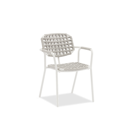 Aosta White Dining Armchair