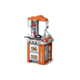 Pretend Play Simulation Water Spraying Cooking Game Kitchen Toys Tableware Playset with Realistic Light and Sound for Kids