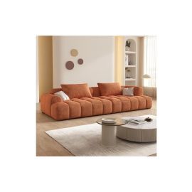 Bianca Modular Sofa in Corduroy Fabric in Orange Color Modular Sofa 280cm