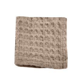 BYFT Orchard Heavy Waffle Dish 30 x 30 Cm 400 Gsm Light Beige 100% Cotton Set of 06