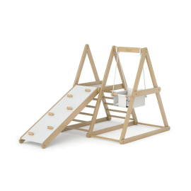 Kids Tidy Climbing Gym - Barley White and Almond