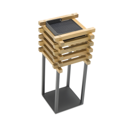 Bloc Charcoal Solar Powered Floor Lamp
