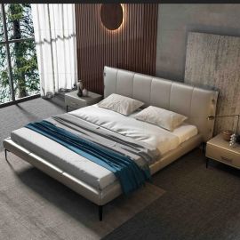 California Stylish Modern Design Villa 100x200cm Single size Bed in Grey Color