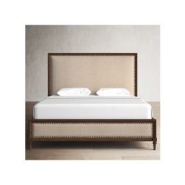Addison Upholstered 200x200cm Super King Bed in Beige Color