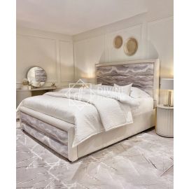 Aurora Premium Neutral Marble Effect Bed