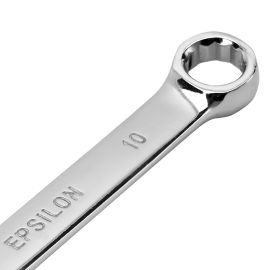 Epsilon 10 MM Combination Wrench- ET1134| Drop Forged Steel, Fully Polished, Hardened and Tempered, Highly Durable, Perfect for Hardening and Loosening Nuts| Silver