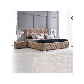 Valerie Upholstered Bed 200x200cm Super King Bed in Brown Color