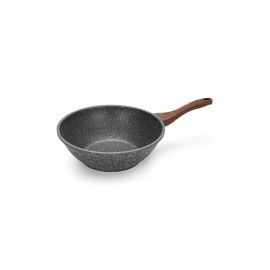 Fissman Dakjjim induction wok 30cm in Black/Brown with induction bottom, 30 x 10 cm
