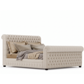 Bushwick Hand Tufted Bed-120x200cm-Beige