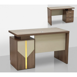 SBF Wooden Writing Table with Three Drawers, Office Table with Lockable Top Drawer, Computer Desk for Study and Work, Ideal Laptop Table for Home 