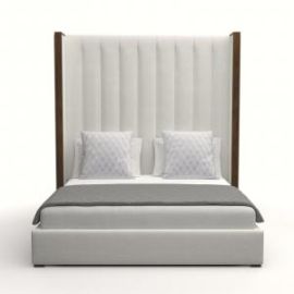 Grasser Upholstered Bed in Grey Color-180x200cm-Beige