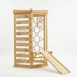 Hawthorn Indoor Playground Montessori Climbing Gym with Slide & Rope Net