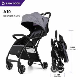 A10 Lightweight Stroller High Quality 2-in-1 Car with Five-Point Safety Belt Foldable for Newborn Popular Style-Black
