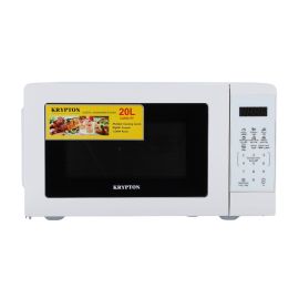 Krypton 20L 1100W Digital Microwave Oven - Microwave Oven with Multiple Cooking Menus | Reheating | Child Lock | Glass Turnable Push-button door, Digital Controls