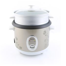 Krypton KNRC6055 400W 1 L Rice Cooker with Steamer | Non-Stick Inner Pot, Automatic Cooking, Easy Cleaning, High-Temperature Protection - Make Rice & Steam Healthy Food & Vegetables