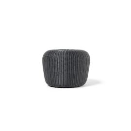Mid Pumpkin Dark Grey Round Pouf