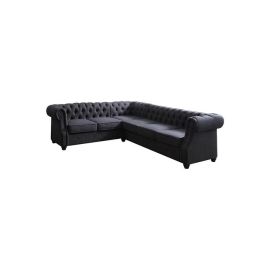 Maharat Al Bahar Koa Imperial Tufted Sofa 6 Seaters Black 280x220x85cm