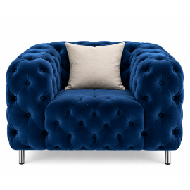 Tufted Velvet One Seater Sofa