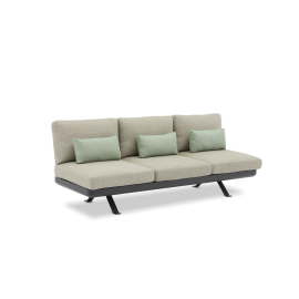 Orlando Charcoal 3-Seater Sofa