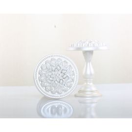 Pearl White Floral Curtain Tieback
