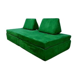 Moon Kids Play Sofa Suede-Green