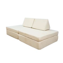 Moon Kids Play Sofa Suede-White